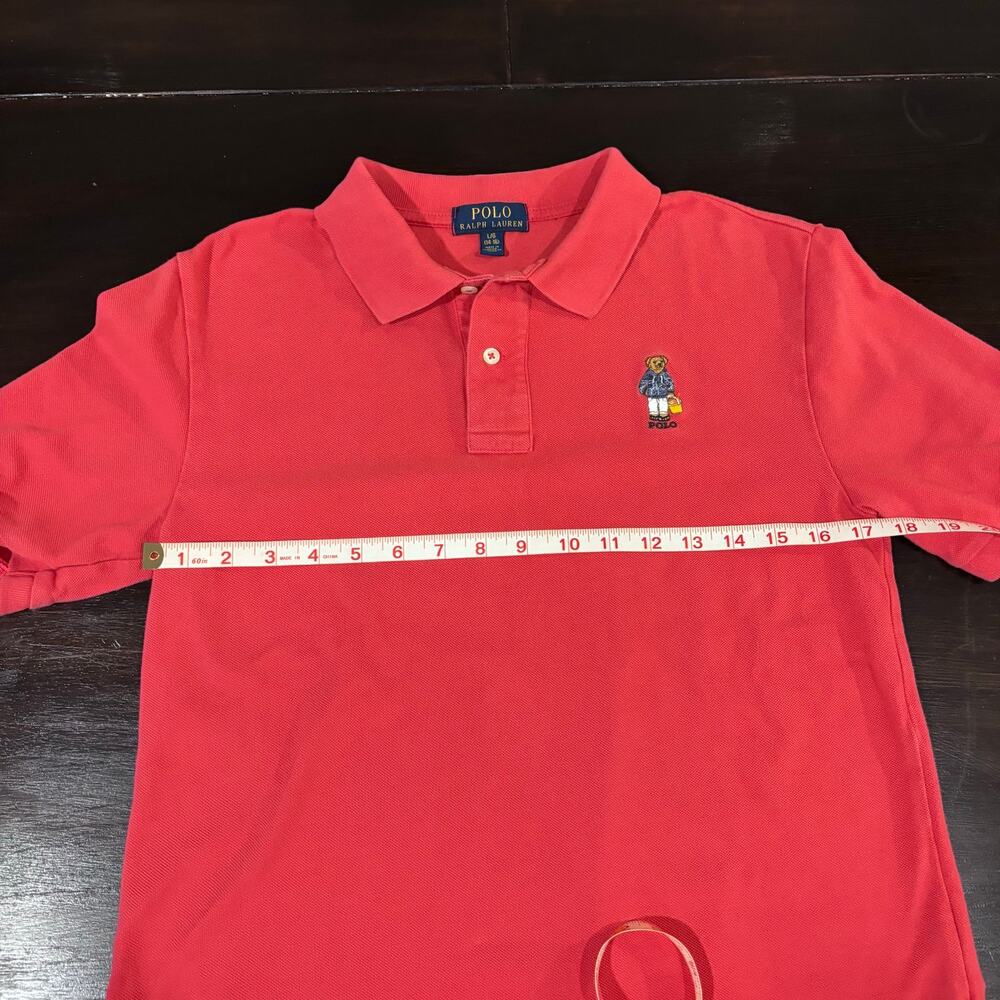 Polo Ralph Lauren Classic Fit Polo Bear Cotton Piqué Youth Sz L Preppy Coastal - Picture 5 of 6